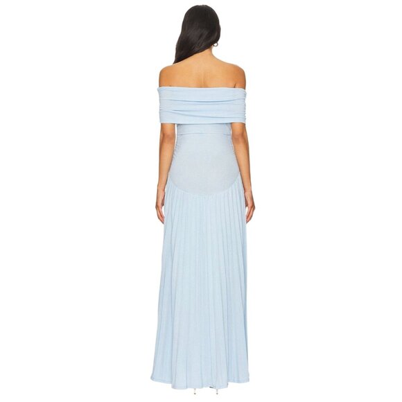 LIONESS Field Of Dreams Dress in Light Blue Small New Womens Long Maxi Gown - Picture 2 of 16